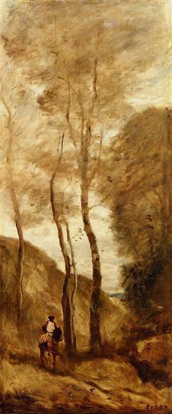 Horse and Rider in a Gorge - 1868