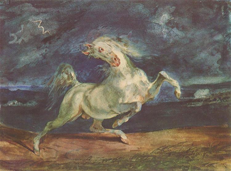 Horse scared by a storm - 1824