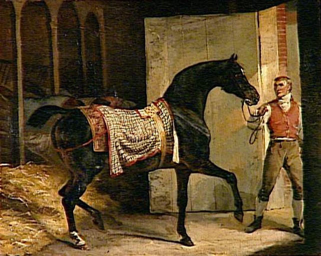 Horse leaving a stable - 1810