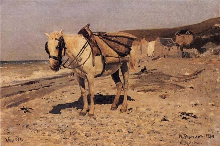 Horse for collecting stones in La Vela - 1874