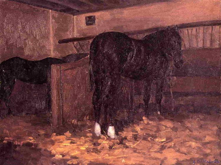 Horses in the stable - 1874