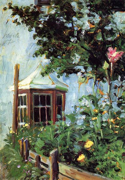 Maison avec fenêtre dans le jardin - 1907