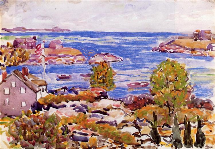 Casa with flag in the cove - 1911