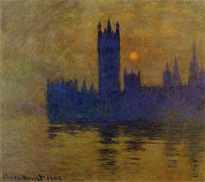 Houses of Parliament - Sunset 02 - 1904