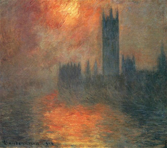 Houses of Parliament - Sunset - 1904