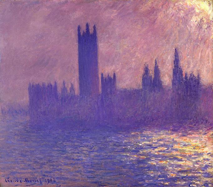 Houses of Parliament - Sunlight Effect - 1901