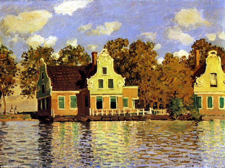 Houses on the Zaan River in Zandam - 1871