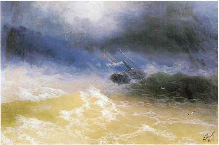 Hurricane at sea - 1899