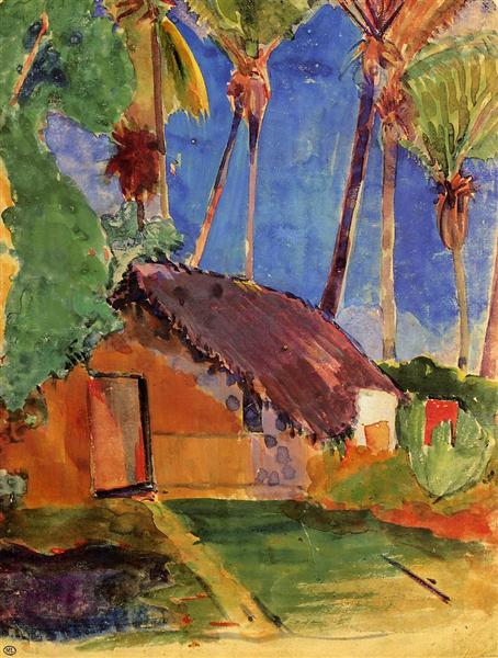 Cottage under the coconut trees - 1894