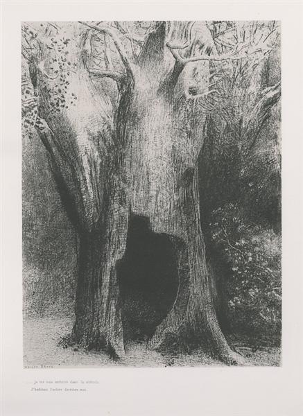 I sank into solitude. It lived in the tree behind me. (Plate 9) - 1896