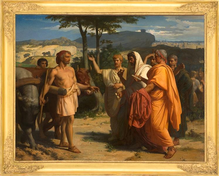 Cincinnatus recebe os embaixadores encarregados de trazer os distintivos da ditadura - 1844