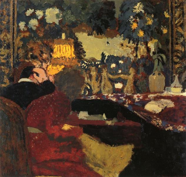 In front of a tapestry - 1899