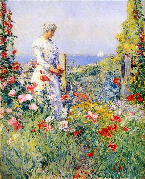 In the garden (Celia Thaxter in her garden)