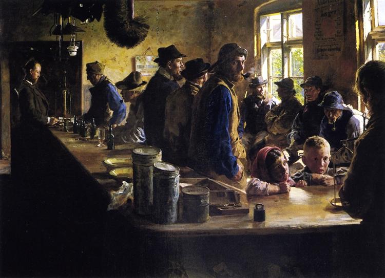 Im Laden während einer Angelpause - 1882