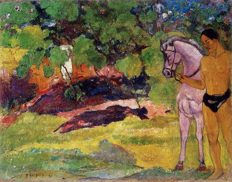 À Vanilla Grove - Man and Horse (The Rendezvous) - 1891