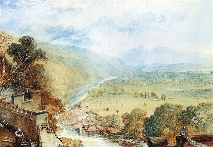 Ingleborough von der Terrasse des Hornby -Burgs - 1816