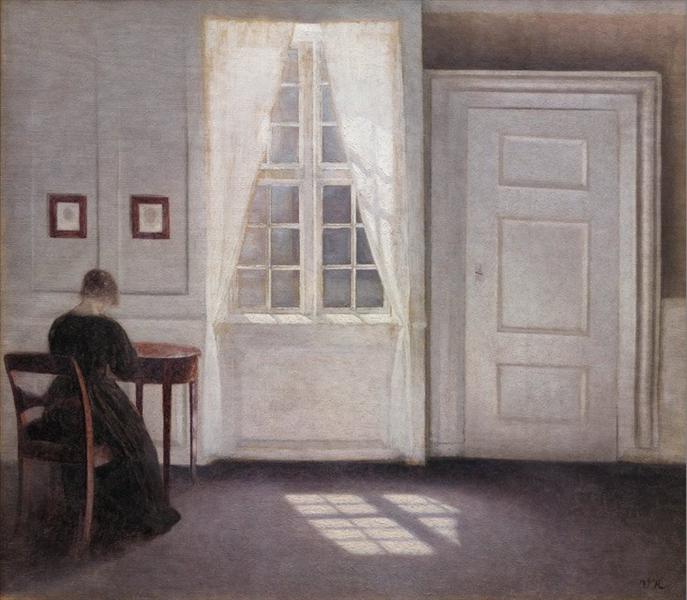 Strandgade interior with sunlight on the ground - 1901