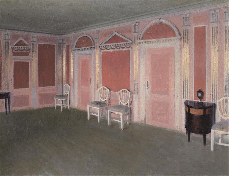 Interiør i Louis -stil er. Af kunstnerens hus. Rahbek Allé - 1897