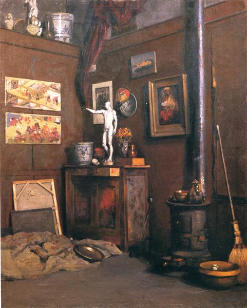 Interior De Un Estudio - 1874