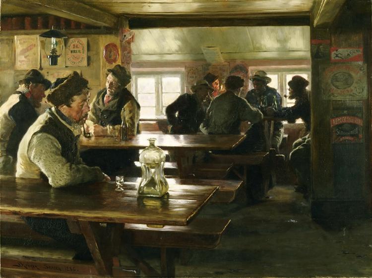 Innenraum einer Taverne - 1886