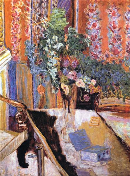 Intérieur avec des fleurs - 1919