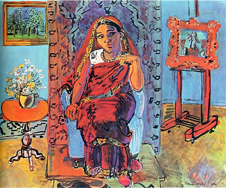 Interior with Indian woman - 1930