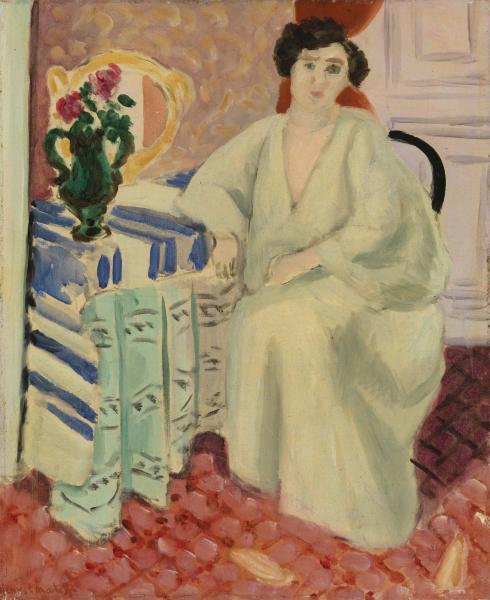 Intérieur avec figure assise 1921 