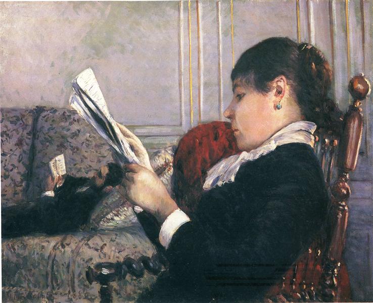 Interior - Mulher lendo - 1880