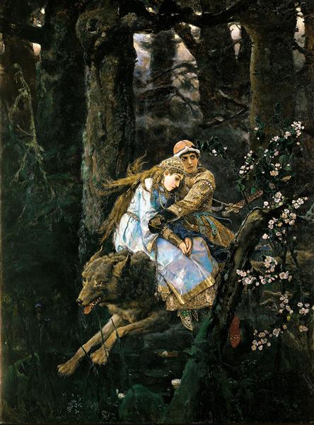 Ivan Tsarevich rijdt op de grijze wolf - 1889