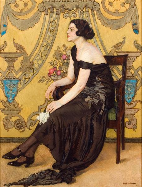 La Rosa de Saron (Retrato de Zofia Minder; fantasia ornamental) - 1923