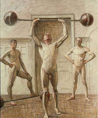 Push weight with two arms - 1914