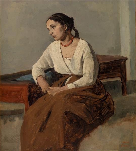 Melancholic Italian woman (Rome) - 1828