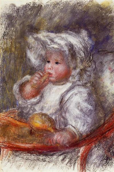 Jean Renoir En Una Silla (Niño Con Galleta) - 1895