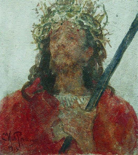 Jezus with Crown of Thorns - 1913