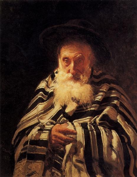 Jewish praying - 1875