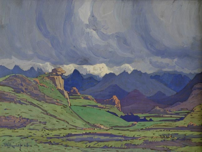 Jh Pierneef - Paisaje Con Nubes - 1926