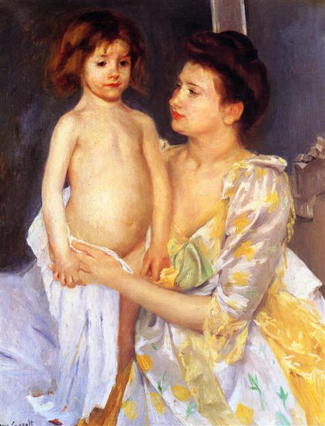 Jules Being Dried By His Mother - 1900