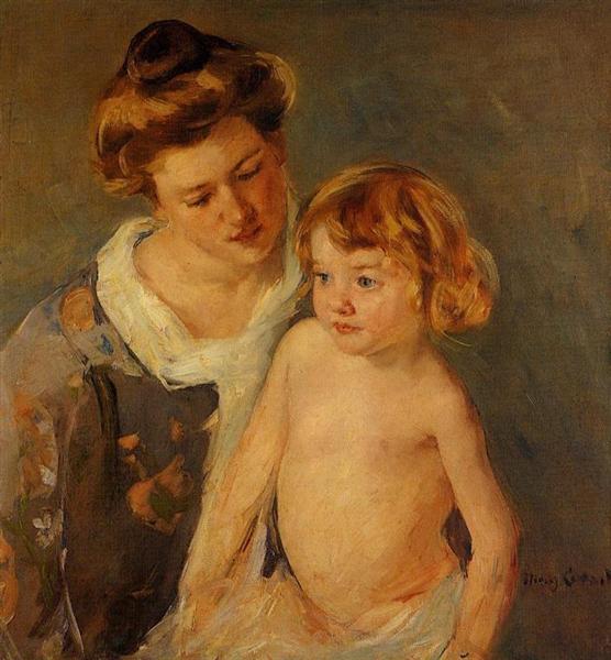 Jules ao lado de sua mãe - 1901