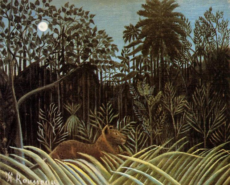 Jungle with Lion - 1910