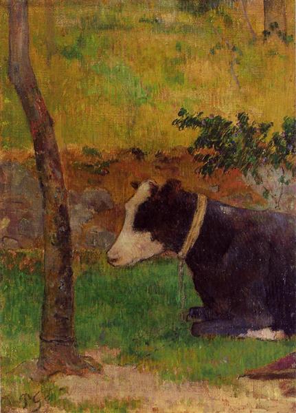 Vache à genoux - 1888