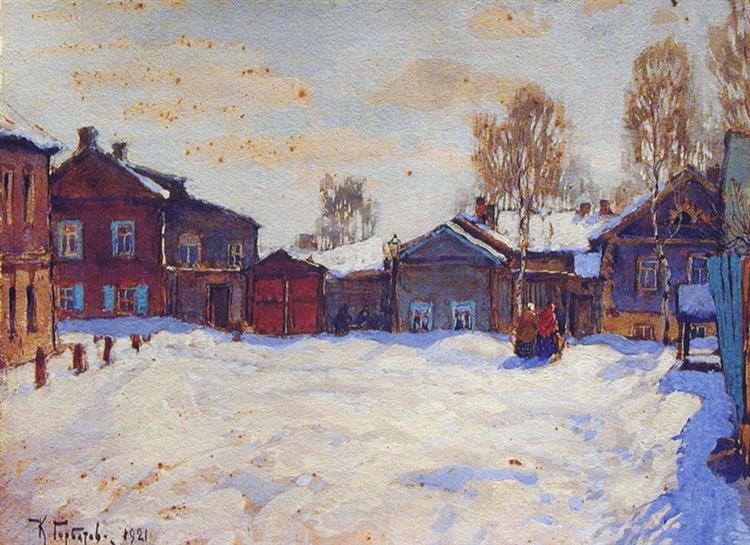 Una strada in inverno - 1921