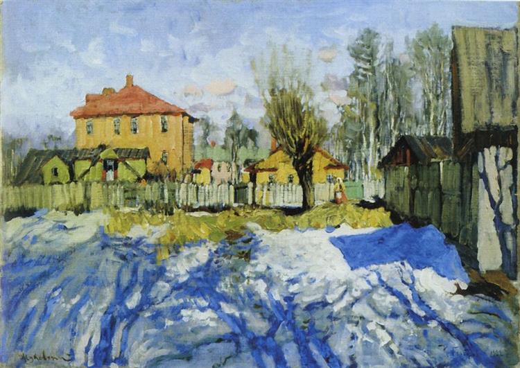 Early spring. Blue Shadows - 1922