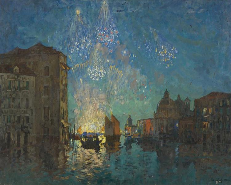 Fireworks in Venice - 1935