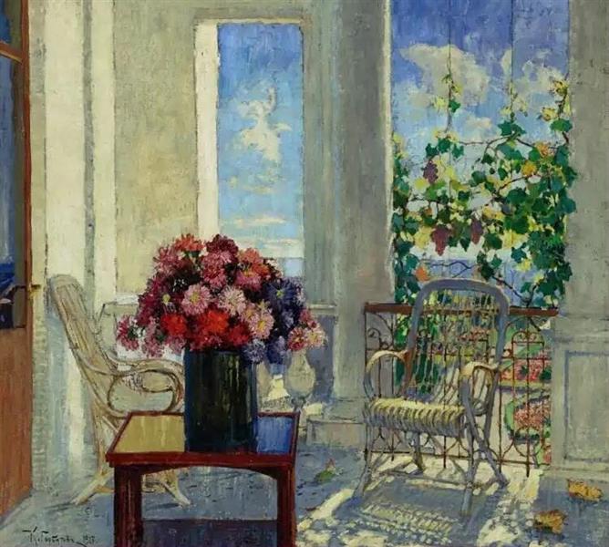 Fiori sulla terrazza - 1917