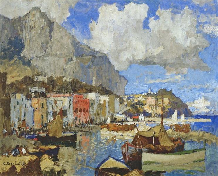 码头格兰德·卡普里（Marina Grande-Capri）。冬季 -  1927年