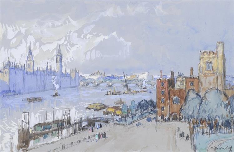 The houses of Parliament and the Palace of Lambeth - London