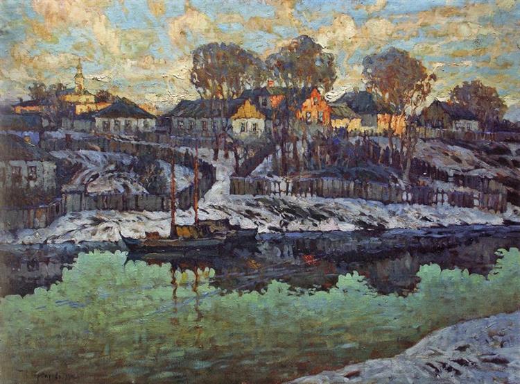 City in the river - 1915