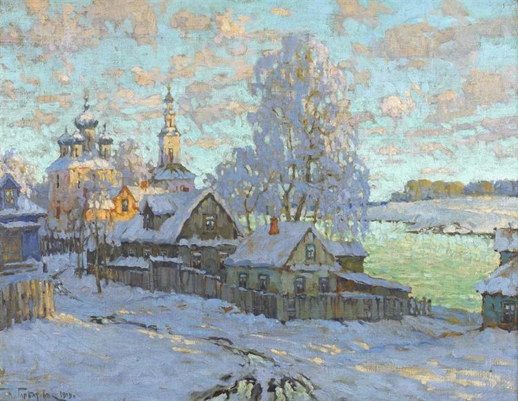 Town under the winter sun - 1919