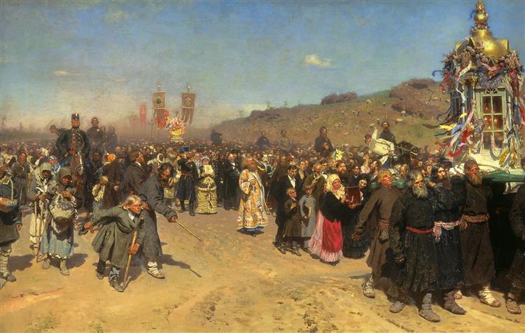 Religiøs procession i Kursk - 1883