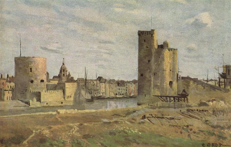 La Rochelle - Entrance to the Port - 1851